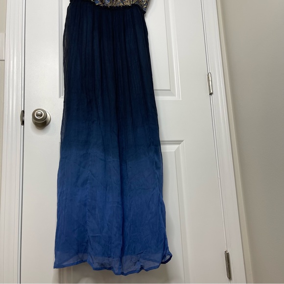 Anthropologie Ocan Fade Maxi Dress By Moulinette Sours Sz 6 Petite Blue - Picture 4 of 14